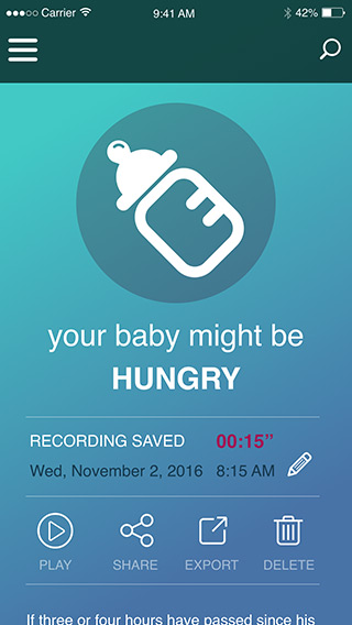 Why is my baby crying app - screen 5