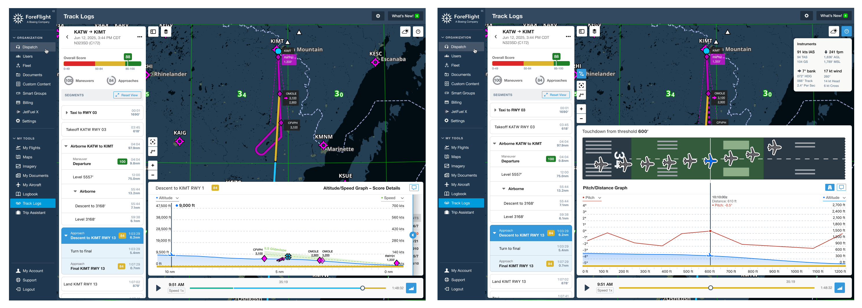 CloudAhoy and ForeFlight Debrief first explorations