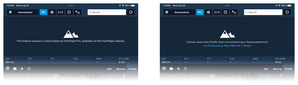 ForeFlight Mobile 3D View Modal